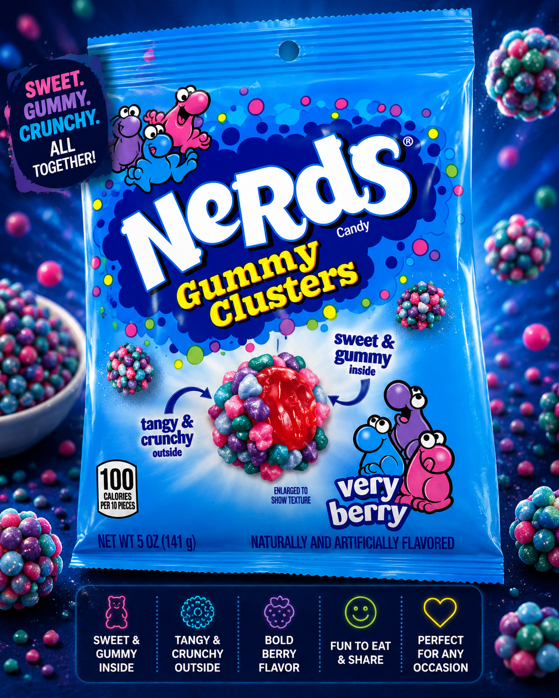 Nerds Gummy Clusters (Very Berry)