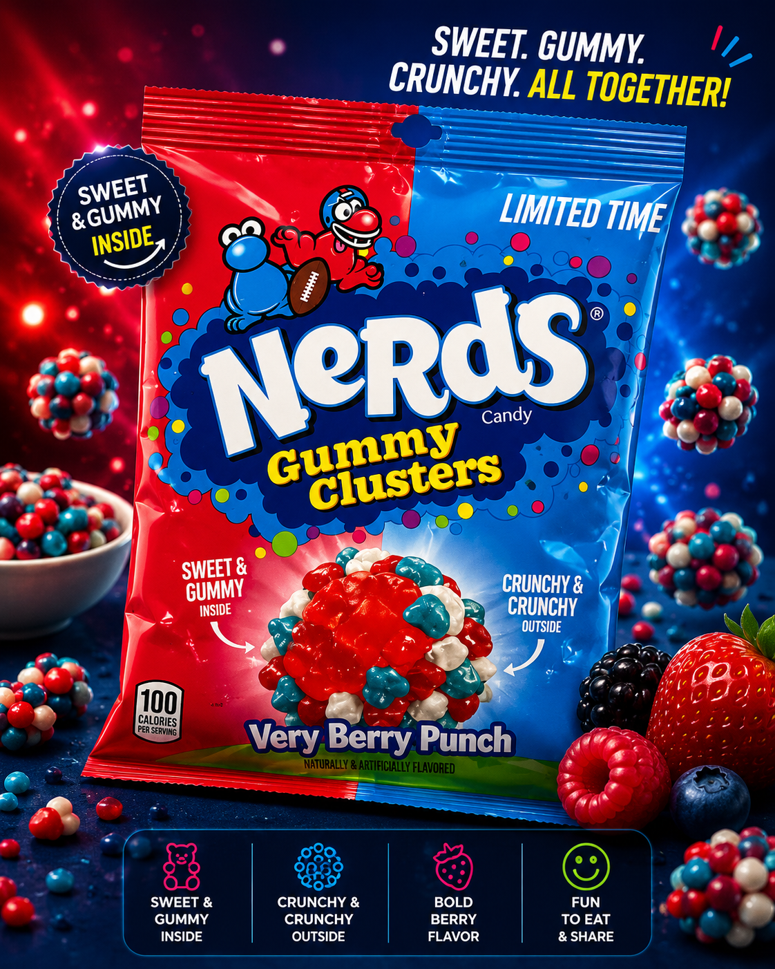 Nerds Gummy (berry punch Rush)