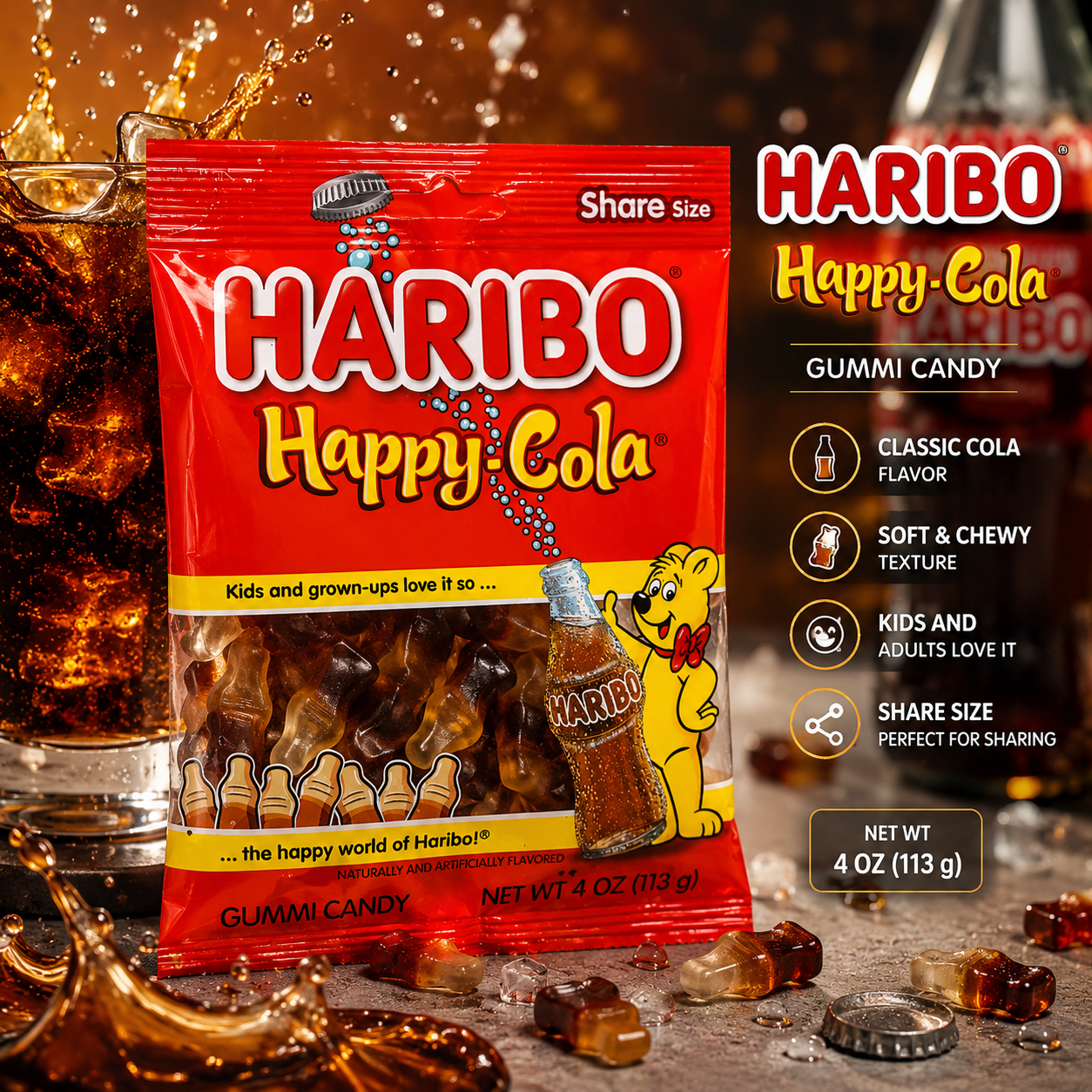 HARIBO Happy-Cola gummies